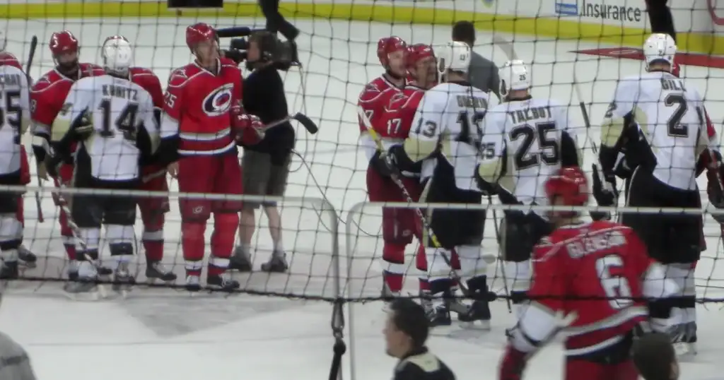 Rod Brind'Amour delivers Stanley Cup to Carolina.